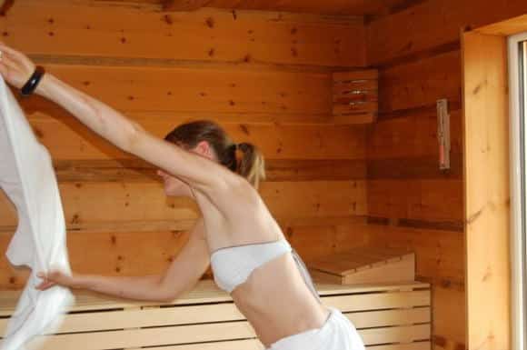 Aufguss rito in sauna